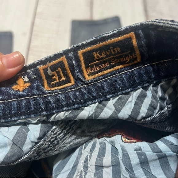 ROCK REVIVAL “Kevin” premium denim jeans boho western size 31 EUC - Picture 13 of 16